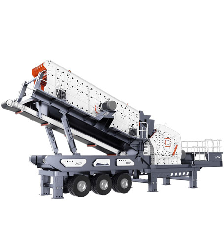 Tire-mounted crushing plant