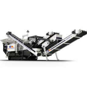 Mobile crusher for quarrying