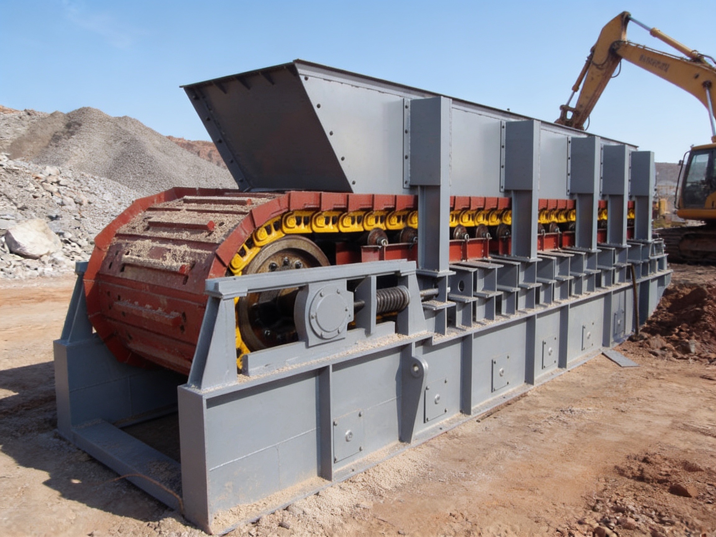 Heavy-duty apron feeder